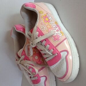 Women's Size 9 Barbie Pink White By Mattel Court Sneakers Tennis Shoes Kidcore